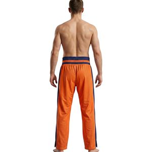 Vibrant Orange Side Stripe Boxing <b>Trousers</b> Quick Dry Polyester Training Pants Comfortable Athletic Boxing <b>Trousers</b> - Product Image 2