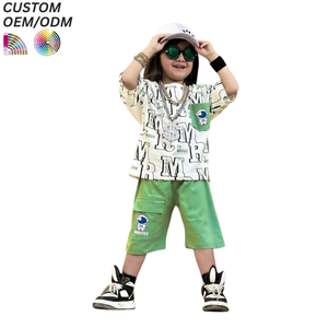 Fabrication directe d'usine, ODM, vêtements pour enfants unisexes, 100% coton, couleur unie, coupe ample, impression de logo personnalisée, respectueux de l'environnement, respirant, manches courtes - Product Image 1