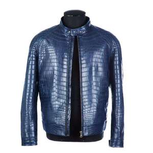 Chaqueta Bomber de Cuero Genuino Hecha a Mano de Alta Calidad para Hombre, Cuello Alto, Impermeable y Ecológica - Product Image 3