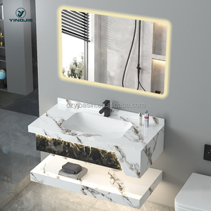 Meubles <span class=keywords><strong>de</strong></span> salle <span class=keywords><strong>de</strong></span> bain flottants muraux étanches avec lavabo intégré - Product Image 3