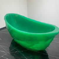 Baignoire autoportante en résine de design moderne, écologique, de luxe, multicolore, en surface solide, pour hôtel, YUJIE 1,8 m