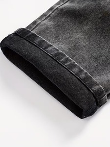 AAFII IMPEX Jean Cargo Vintage Noir Coupe Droite pour Homme Taille Moyenne 100% Coton Écologique Léger Tendance Estivale - Product Image 3