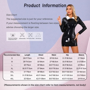 Mini vestido <span class=keywords><strong>de</strong></span> charol brillante para <span class=keywords><strong>mujer</strong></span>, vestido ajustado <span class=keywords><strong>de</strong></span> manga larga, ropa <span class=keywords><strong>de</strong></span> discoteca tentadora, <span class=keywords><strong>disfraces</strong></span> Punk para fiesta <span class=keywords><strong>de</strong></span> baile en club nocturno - Product Image 6
