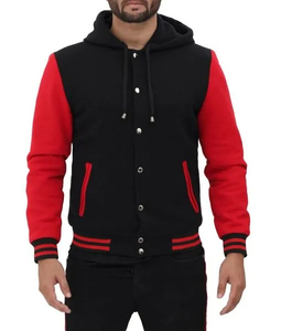 High Quality <b>Men's</b> Letterman Varsity <b>Jackets</b> Custom Embroidered 100% Cotton Sleeves Front Breathable Winter Manufacturer Direct - Product Image 4