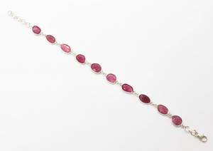 Pink Tourmaline <b>Bracelet</b> 925 Sterling <b>Silver</b> Natural Gemstone Jewelry For Women Elegant Minimal Gift <b>Bracelet</b> - Product Image 2