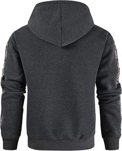 Sweat-shirt décontracté à manches longues pour homme Leidowei, motif camouflage, tissé, surdimensionné, écologique, avec poche - Product Image 3