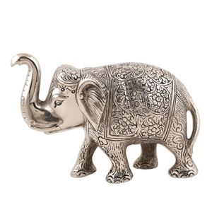 Estatua de Elefante de Aluminio Hecha a Mano, Hermoso Diseño para Decoración del Hogar, Uso en Oficinas y Regalos para Festivales - Product Image 4