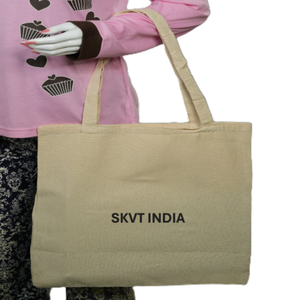 Heavy-Duty <b>Large</b> Women's Cotton <b>Canvas</b> Tote <b>Bag</b> with Zipper Closure Japan Style Design Eco-Friendly Reusable for Beach Daily Use - Product Image 6
