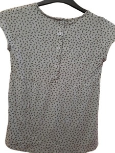Roxanne Ritchi Débardeur gris à imprimé motif pour femme, col en V, manches courtes, décontracté, 100 % coton, coupe ajustée, respirant - Product Image 6