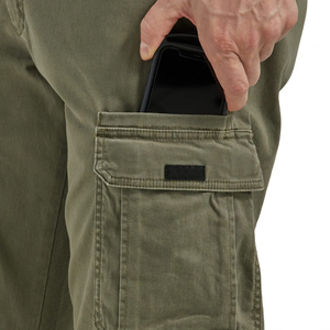 Pantalones Cargo Verde Oliva para Hombre, Corte Recto, Estilo Workwear de Lona de Peso Medio, Múltiples Bolsillos, Cierre de Botones - Product Image 4