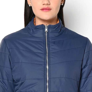Women Quilted Plain Dyed Stand Collar Canvas <b>Fabric</b> Puffer Jacket Waterproof Breathable Winter Coat In Low MOQ For Bulk Supply - Product Image 6