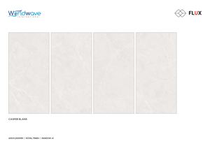 Casper Blans White Marble Look Porcelain Tiles 600x1200mm Royal Finish Satin <b>Matt</b> Surface Elegant White Stone Effect GVT PGVT - Product Image 2