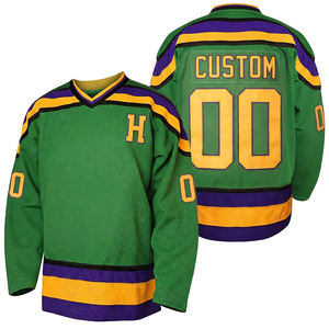 Jersey de Hockey sobre Hielo Personalizado de Primera Calidad, Tejido Transpirable que Absorbe la Humedad y de Secado Rápido, Logotipo del Equipo, Nombre y Número, Jersey al por Mayor - Product Image 1