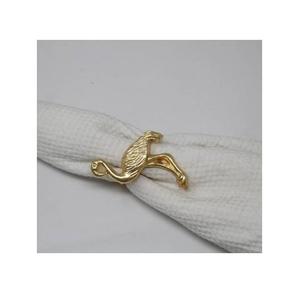 Anillos para Servilletas de Lujo con Diseño de Grulla Dorada, de Aluminio, Ecológicos y Duraderos, para Bodas, Hoteles y Hogar - Product Image 1