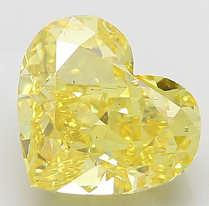 Pierre précieuse de laboratoire certifiée IGI, taille cœur, jaune fantaisie vif, SI1, 7,50-7,90 carats, pour la fabrication de bijoux fins de qualité supérieure - Product Image 4