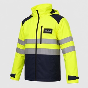 Veste de sécurité haute visibilité classe 2 imperméable et réfléchissante, jaune bleu marine - Product Image 2