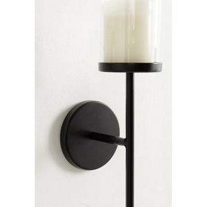 Black Metal Frame with Glass Candle Holder <b>Wall</b> Mounted Decorative <b>Sconce</b> for Modern Home Interior Hotel Wedding At Lowest Price - Product Image 6