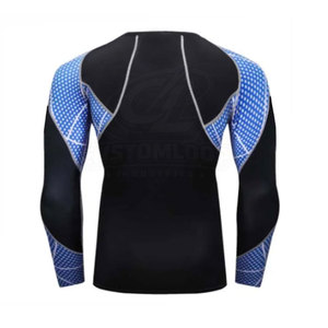 High Quality Sublimation <b>Men</b> Rash Guards Comfortable Fit <b>Compression</b> Top For <b>Men</b> Wears For Best Sale - Product Image 2
