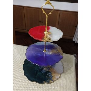 Soporte para Tartas de Resina para Decoración de Mesa de Eventos de Lujo, Vajilla y Decoración de Mesa para Fiestas - Product Image 6