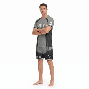 Conjunto de Camiseta de Fútbol para Hombre, Manga Corta, Cuello en V, Diseño Sublimado, Ropa Deportiva de Poliéster para Adultos - Product Image 6