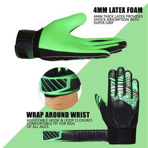 Guantes de Portero de Fútbol de Cuero Profesionales Personalizados de Fábrica, Antideslizantes, Transpirables, Ajustables, Equipo de Entrenamiento al por Mayor - Product Image 5