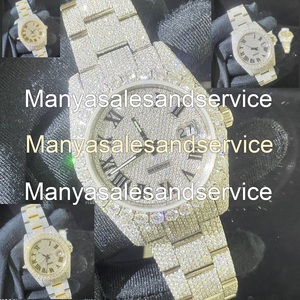 Reloj de Lujo con Incrustaciones de Diamantes, Automático, Mecánico, de Acero Inoxidable y Moissanita, para Hombre y Mujer, Estilo Hip Hop - Product Image 5