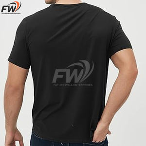 T-shirts pour hommes de qualité supérieure, dernières tendances, vente chaude, coton, été, style tendance, couleur unie, coupe classique - Product Image 3