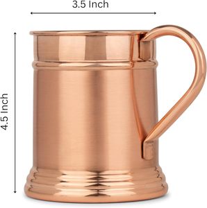 Traditional and Classic Copper Mule <b>Mug</b> with Elegant Design Perfect for Cocktails Mocktails and Refreshing Summer Drinks - Product Image 3