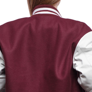 2026 Wholesale Custom Unisex Varsity College Baseball Canvas <b>Quilted</b> Winter 100% Cotton Front Hooded Jacket - Product Image 6