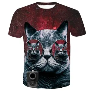 Camiseta de animal 3D para hombre, prenda de vestir de alta calidad con diseño de animales