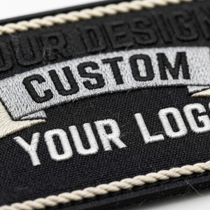 Écussons personnalisés brodés de qualité supérieure, rectangulaires, à thermocoller, avec logo en tissu pour vêtements et accessoires - Product Image 6