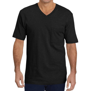 Camiseta de Manga Corta para Hombre, Informal, de Verano, 100% Algodón, Azul Claro, Cuello Redondo, Tejido de Punto, 220 Gramos, Sólida, de Secado Rápido - Product Image 6