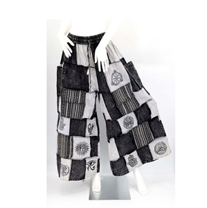 Overol de Rayón Hecho a Mano con Parches, Estilo Hippie Bohemio Colorido, Ecológico, de Cintura Alta para Verano - Product Image 6