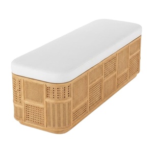 Rattan Kid Room <b>Storage</b> Bench Kids Furniture Nursery Room Woven Wicker Toy Trunk Factory Price High Quality Wholesale Sale - Product Image 1