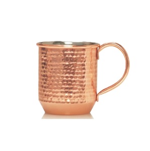Copper Mug Hammered Metal <b>Straight</b> Cup With Handle Vintage Design Tea Mugs For Home <b>Bar</b> Use Keep Cold Beverages Frosty - Product Image 2