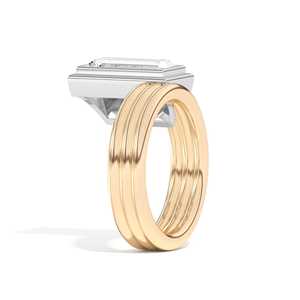 Anillos Espiral de Diamantes Cultivados en Laboratorio de 2 Quilates, Corte Baguette, Modernos, Triple Platino, Doble Bisel, Anillos de Declaración, Venta al por Mayor, Oro Sólido de 14k - Product Image 2