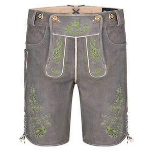 Nuevos Pantalones Cortos de Lona y Cuero Alemanes para Hombre, Estilo Urbano Informal Bávaro Personalizado - Product Image 1