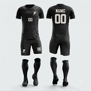 Conjunto de Uniforme de Fútbol de Secado Rápido con Estampado, Camiseta de Fútbol Unisex de Manga Corta, Nombre del Equipo Personalizado, Entrenamiento - Product Image 3