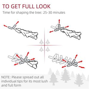 6ft Christmas Trees Festive Holiday Decorations with Sparkling <b>Lights</b> for Home Office or Outdoor <b>Space</b> - Product Image 4