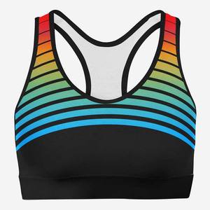 Soutien-gorge de sport sans coutures pour femme, dos nageur, col ras du cou, maintien moyen, pour yoga et fitness, couleur unie, respirant, séchage rapide, anti-transpiration - Product Image 4