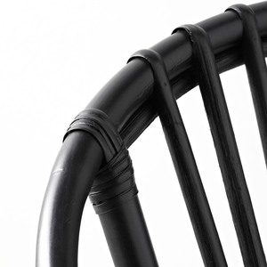 เก้าอี้รับประทานอาหารหวายสีดำ แข็งแรง ระบายอากาศได้ดี เหมาะสำหรับร้านกาแฟ ดีไซน์เรียบง่ายและสง่างาม - Product Image 4