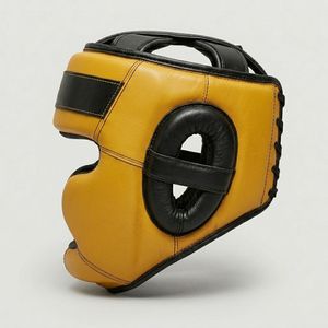 Protector de Cabeza de Boxeo de PVC, Color Amarillo y Negro Sólido, Equipo de Protección para Adultos, Ligero, Ecológico, Transpirable, Cómodo, con Hebilla - Product Image 5