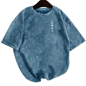 เสื้อยืดโอเวอร์ไซส์ลายกราฟิกสไตล์วินเทจ แขนสั้น คอกลม ทรงหลวม สตรีทแวร์ลำลอง พิมพ์ลายดอกไม้ด้านหลัง ผ้าฝ้าย 100% - Product Image 1