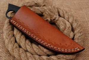 Hand Forged Carbon Steel Sheepfoot <b>Knife</b> With <b>Bone</b> <b>Handle</b> And Leather Sheath Camping <b>Knife</b> - Product Image 5