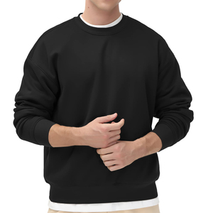 Sweat-shirt à capuche surdimensionné pour homme en molleton 100% coton, personnalisable avec logo imprimé, couleur unie, épais, chaud pour l'hiver – Promotion - Product Image 1