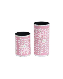 Nordique luxe os incrustation fleur Ware os chine lumière du soleil motif Orange Vase eau cultivé sec fleur décoration Vase - Product Image 2