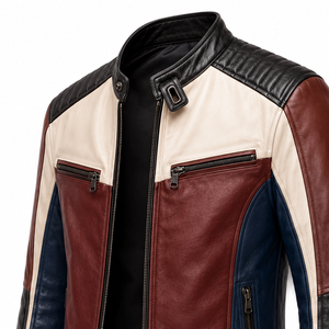 Veste en cuir marron décontractée style streetwear pour homme – Manteau urbain chaud et élégant pour l'automne et l'hiver – Tendance premium 2026 - Product Image 6