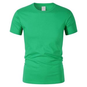 เสื้อยืดคอกลมแขนสั้นผู้ชาย ผ้าเจอร์ซีย์คอตตอน 100% ระบายอากาศได้ดี ทรงปกติ สีพื้น แต่งขอบตัดสี ไซส์ 5XL น้ำหนัก 180 กรัม - Product Image 4