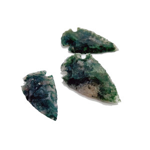 Pointe de flèche en agate mousse de haute qualité, pierre naturelle, gemme, agate de guérison, pointes de flèche en cristal, pointe de flèche de guérison, grossiste - Product Image 6