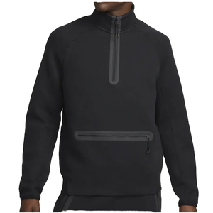 2026 Sweat à capuche zippé pour homme, personnalisé, haute qualité, streetwear, uni, anti-boulochage, délavé, coupe ample, en polaire technique, col montant, Printemps - Product Image 3